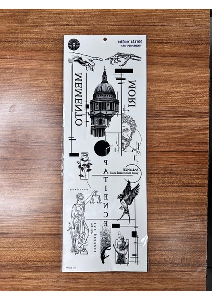 Gerçekci Tam Kol Kaplama Geçici Dövme Sticker Tattoo