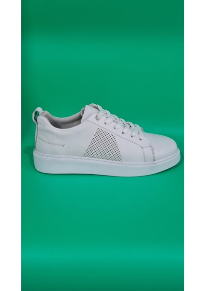 Marcobranchını Bağcıklı Yan Lazer Baskılı Düz Kalın Taban Erkek Sneaker Ayakkabı 061316L-M