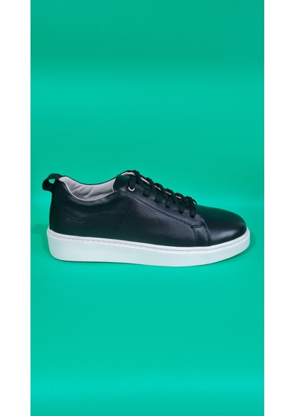 Marcobranchını Bağcıklı Yan Lazer Baskılı Düz Kalın Taban Erkek Sneaker Ayakkabı 061316L-M