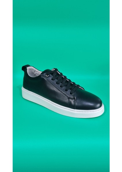 Marcobranchını Bağcıklı Yan Lazer Baskılı Düz Kalın Taban Erkek Sneaker Ayakkabı 061316L-M