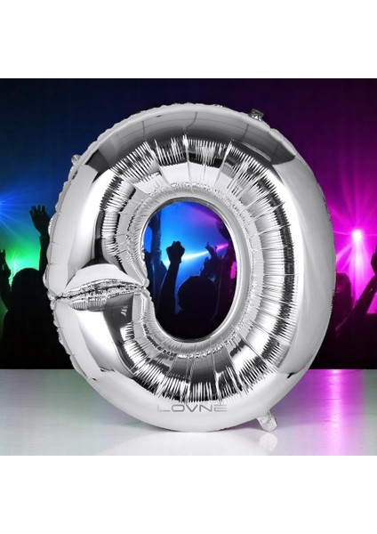 Yüksek Kalite 1 Metre Gümüş O Harf Balon Gümüş O Harfi Folyo Balon Helyum Gazına Uçan Balona Uygun