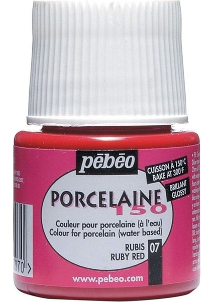 Porcelaine 150 Porselen Boyası 07 Ruby Red