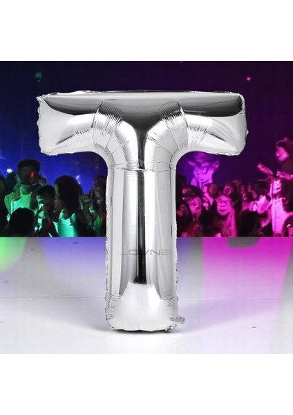 Yüksek Kalite 1 Metre Gümüş T Harf Balon Gümüş T Harfi Folyo Balon Helyum Gazına Uçan Balona Uygun