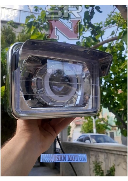 Cg Modifiye Nikel Far + Kırmızı Angel Far + Far Kaşı + Şeffaf Cam + Uzun Far Kulağı Seti Srnmotor fiyatları