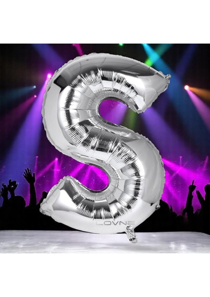 Yüksek Kalite 1 Metre Gümüş S Harf Balon Gümüş S Harfi Folyo Balon Helyum Gazına Uçan Balona Uygun