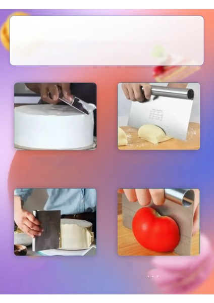 Pasta Spatulası - Profesyonel Hamur Sıyırıcı - Ölçü Cetvelli Pasta Hamur Spatulası 721743 modelleri