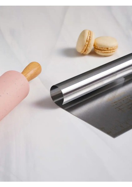 Pasta Spatulası - Profesyonel Hamur Sıyırıcı - Ölçü Cetvelli Pasta Hamur Spatulası 721743