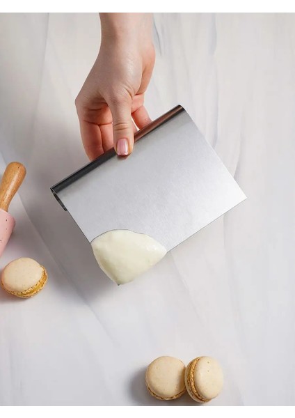 Pasta Spatulası - Profesyonel Hamur Sıyırıcı - Ölçü Cetvelli Pasta Hamur Spatulası 721743