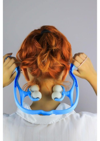 Boyun Bacak Ayak Bel Masaj Aleti Çok Fonksiyonlu Manuel 4 Tekerlekli - Mavi fırsatları