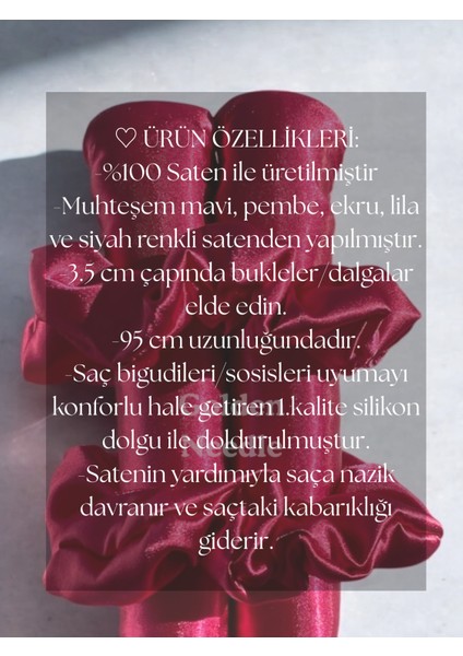 Isısız Saç Şekillendirme Seti Pudra Pembe Saten Saç Sosisi Saç Bigudisi Seti Saç Şekillendirici