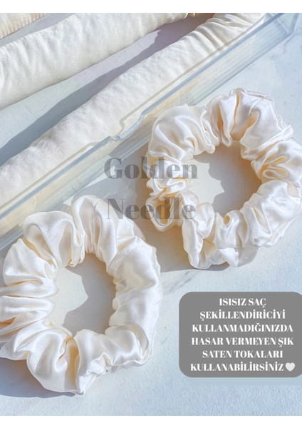 Isısız Saç Şekillendirme Seti Pudra Pembe Saten Saç Sosisi Saç Bigudisi Seti Saç Şekillendirici