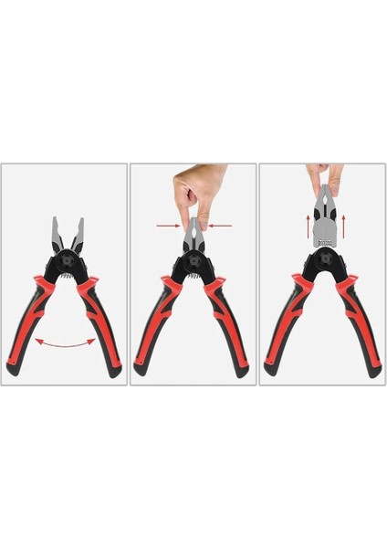 Çok Uçlu Pense, 5in1 Çok Fonksiyonlu Değiştirilebilir Kafa Pense Seti Çelik Tel Pense Mengene Sıyırma Pense Seti Elektrikçi Için Çok Amaçlı Elektronik Bakım Aletleri indirimleri