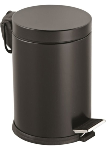 Çöp Kovası Metal Pedallı 12 Litre Çöp Kovası Siyah