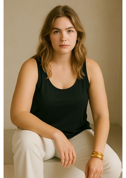 A Kesim Büyük Beden Pamuklu Kalın Askılı Atlet Tişört fiyatları