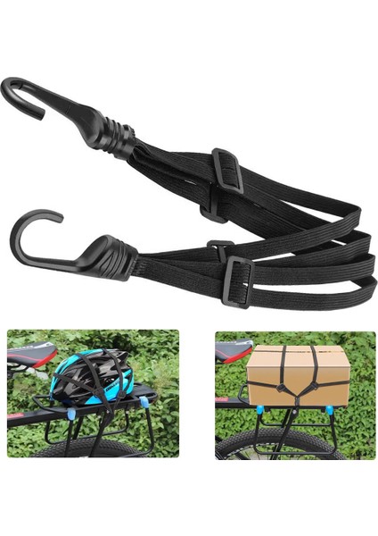 Elastik 60 cm Yük Sabitleme Halatı, Bagaj Halatı, Gergi Kemeri, Bisiklet ve Motosiklete Uygundur, 60 Cm,