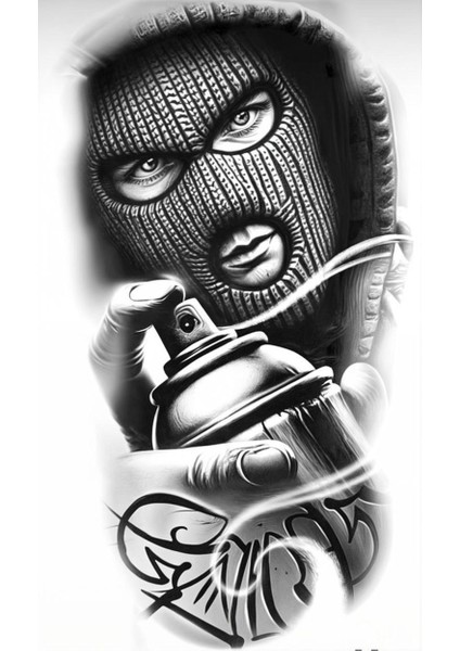Gerçekci Orta Boy Geçici Dövme Sticker Tattoo