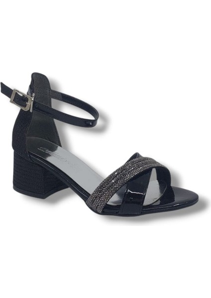 170 Kız Çocuk Siyah Taşlı Bantlı Topuklu Ayakkabı fiyatları