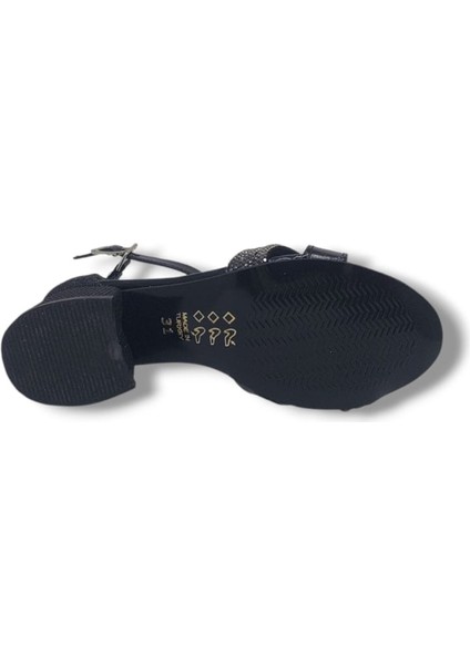 170 Kız Çocuk Siyah Taşlı Bantlı Topuklu Ayakkabı indirimleri