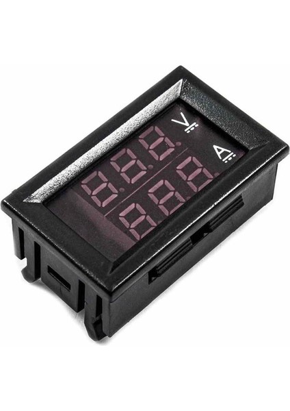 0.28 Inç 0-100V 50A Çift LED Kırmızı Voltmetre ve Mavi Ampermetre (Şönt Dirençli)
