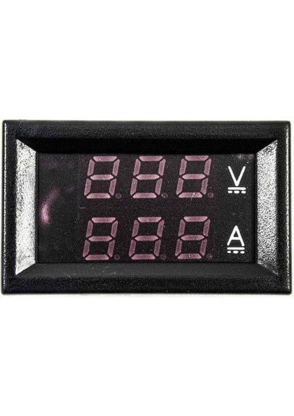 0.28 Inç 0-100V 50A Çift LED Kırmızı Voltmetre ve Mavi Ampermetre (Şönt Dirençli)