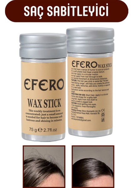 Hair Wax Stick 75 gr - Saç Sabitleyici Şekillendirici Stick Wax