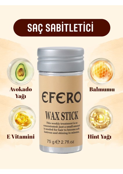 Hair Wax Stick 75 gr - Saç Sabitleyici Şekillendirici Stick Wax