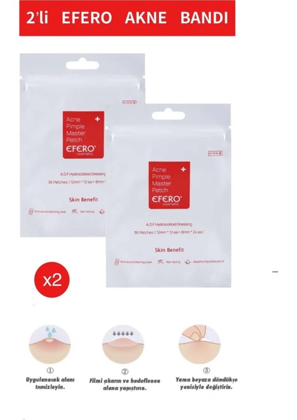 Akne Pimple Temizleme Bandı - Acne Pimple Patch 2 Adet 72 Patch