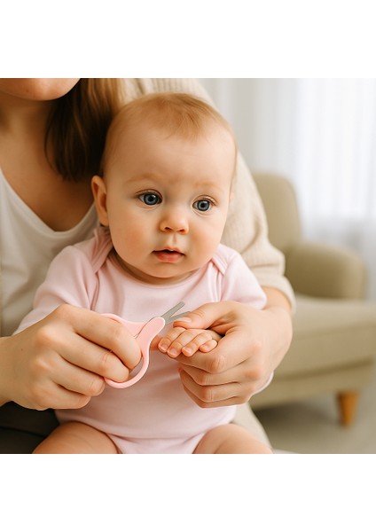 Bebek Tırnak Bakım Seti – Tırnak Makası, Makas, Törpü, Cımbız 4'lü Set