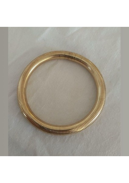 – Gold Tonlu Spiral Formlu Zarif Bilezik