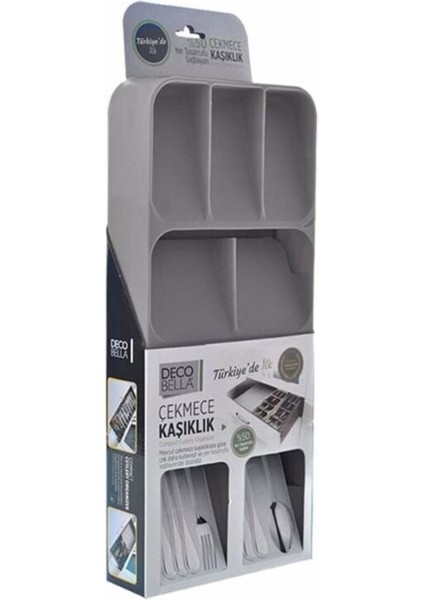 9 Bölmeli Çekmece Kaşıklık (Beyaz)