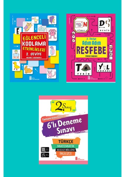 2.sınıf Eğlenceli Kodlama+Resfebe+6lı Deneme Sınavı