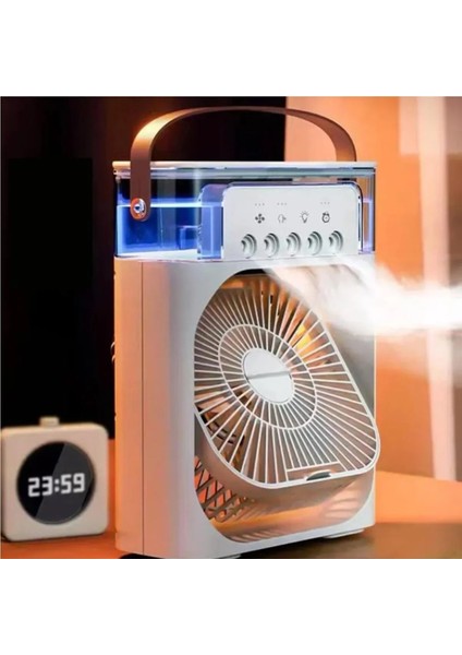 Taşınabilir Vantilatör Spreyli Vantilatör Buzlu Buharlı Mini Klima Fan Masaüstü Usb Fan Air Cooler