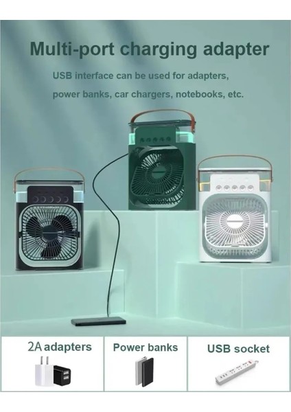 Taşınabilir Vantilatör Spreyli Vantilatör Buzlu Buharlı Mini Klima Fan Masaüstü Usb Fan Air Cooler fiyatları
