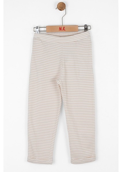 Unisex Çocuk Çizgili Pantolon