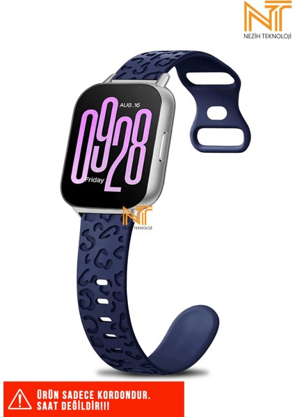 Xiaomi Redmi Watch 4 / 5 / Xiaomi Mi Band 8 Pro Uyumlu Leopar Desenli Silikon Kordon