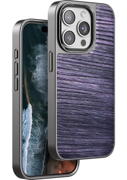 Iphone 14 Pro Wave Kapak - Derin Mor Glstd