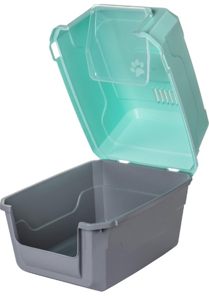 Mikopet Deluxe Yeşil Kapalı Kedi Tuvaleti