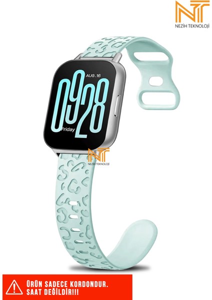 Xiaomi Redmi Watch 4 / 5 / Xiaomi Mi Band 8 Pro Uyumlu Leopar Desenli Silikon Kordon