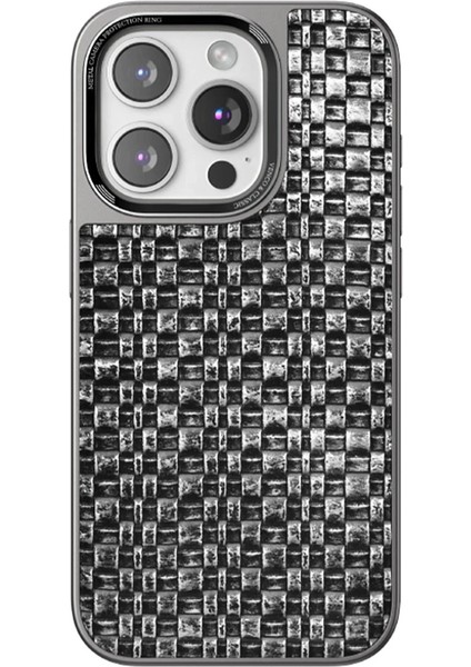 Iphone 15 Pro Brand Kapak - Gümüş Glstd