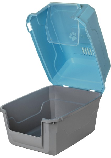 Mikopet Deluxe Mavi Kapalı Kedi Tuvaleti