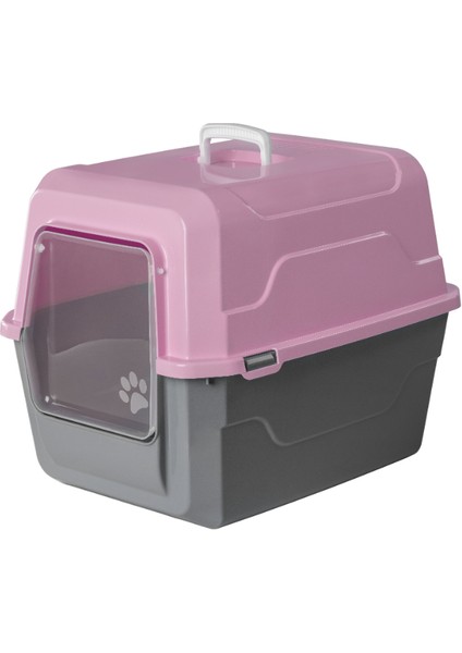 Mikopet Deluxe Pembe Kapalı Kedi Tuvaleti