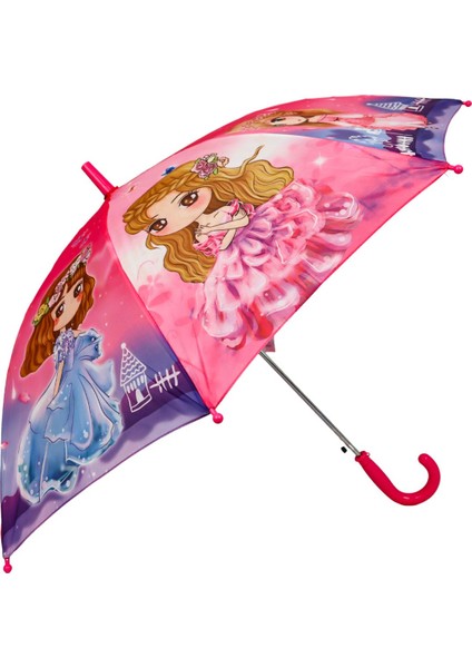 RB-051 Asorti Çocuk Şemsiye Pembe Saplı
