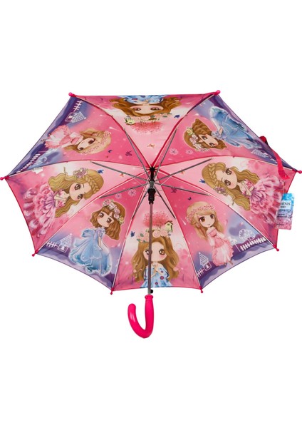 RB-051 Asorti Çocuk Şemsiye Pembe Saplı