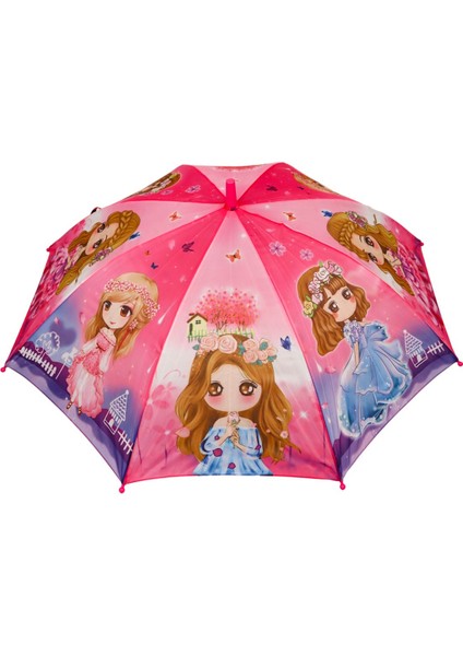 RB-051 Asorti Çocuk Şemsiye Pembe Saplı