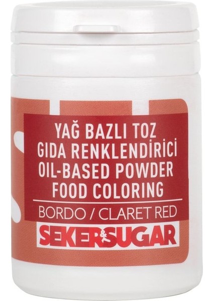Yağ Bazlı Toz Boya 15 gr - Bordo