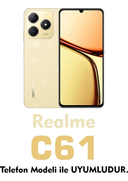 Realme C61 Mat Uyumlu Siyah Kılıf – Yumuşak Silikon, Koruyucu, Şok Emici Kapak fırsatları