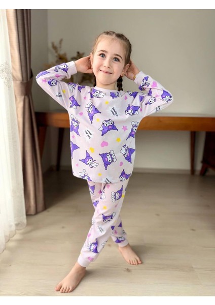 Kuromi Baskı Detaylı %100 Pamuklu Kız Çocuk Pijama Takımı fiyatları