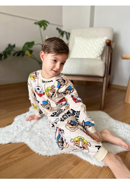 Paw Petrol Detaylı Erkek Çocuk Pijama Takımı