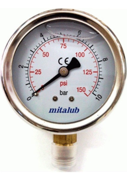 Skyce Mitalub Gliserinli Manometre Alttan Çıkışlı 100 mm