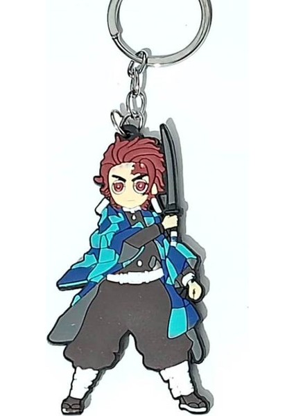 Dükkan Desihn Demon Slayer Tanjiro Silikon Anahtarlık